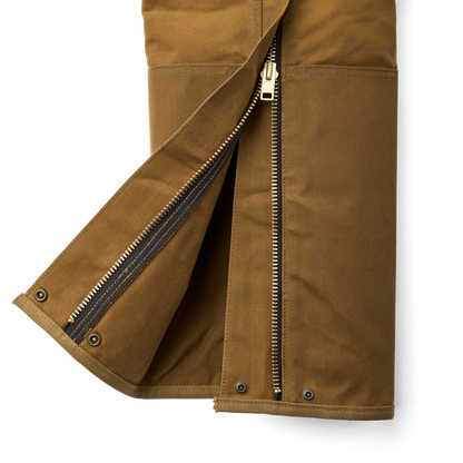 Double Tin Cloth Chaps With Zipper - Dark Tan