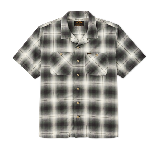 Greenwood Short Sleeve Camp Shirt - Olive / Beige Ombre