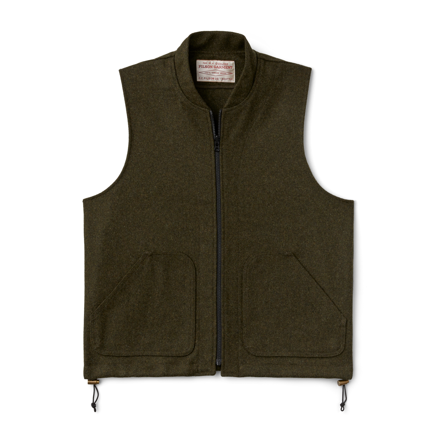 Mackinaw Wool Vest Liner - Forest Green
