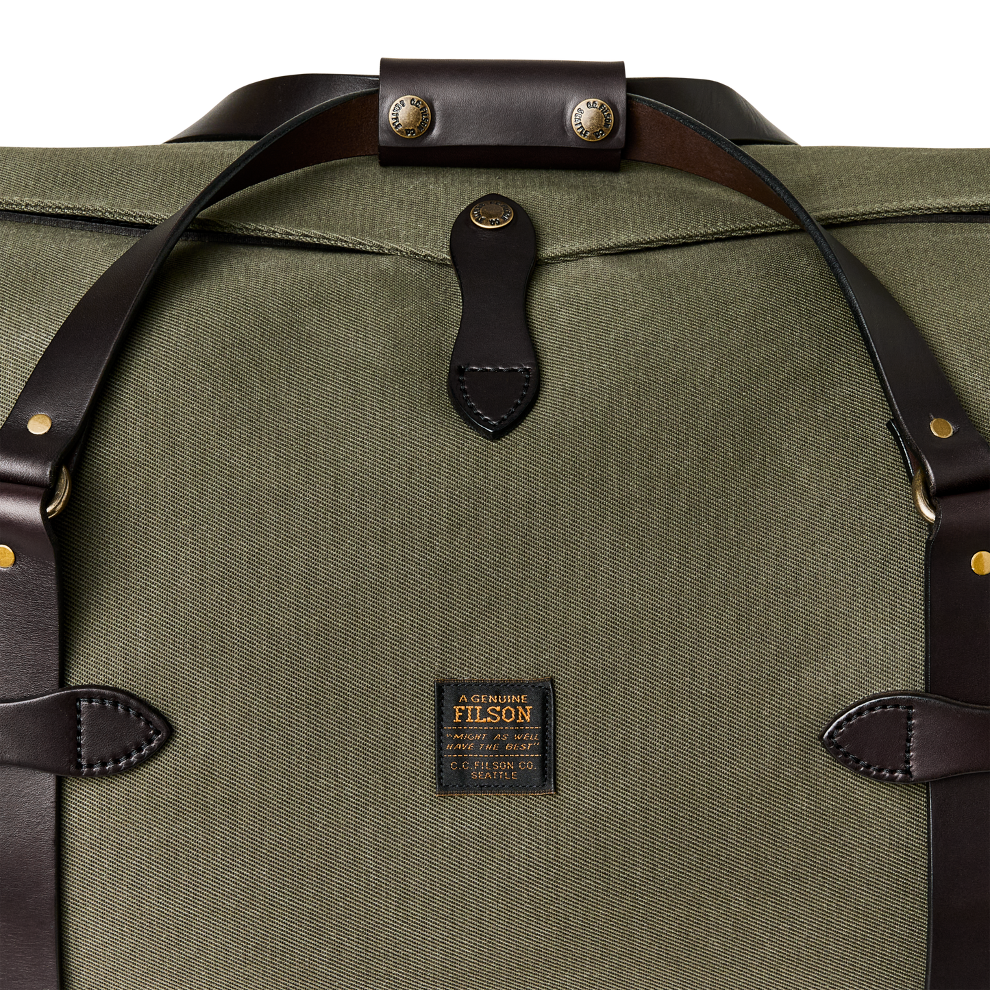 Large Rugged Twill Duffle Bag - Otter Green