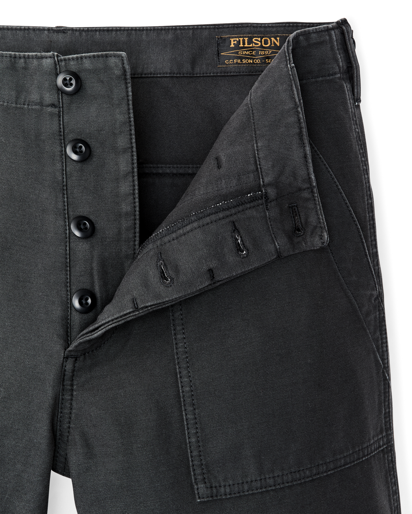 Field Supply Shorts - Washed Faded Black