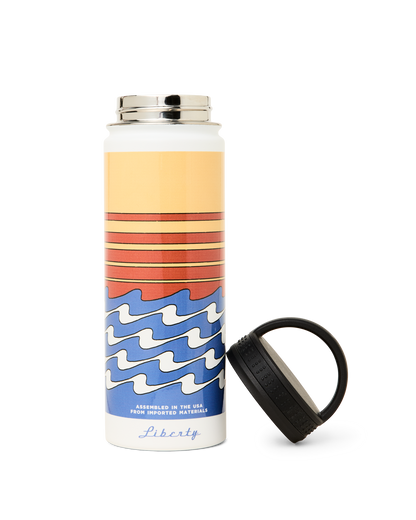 Insulated Water Bottle - White / Dusk Fish