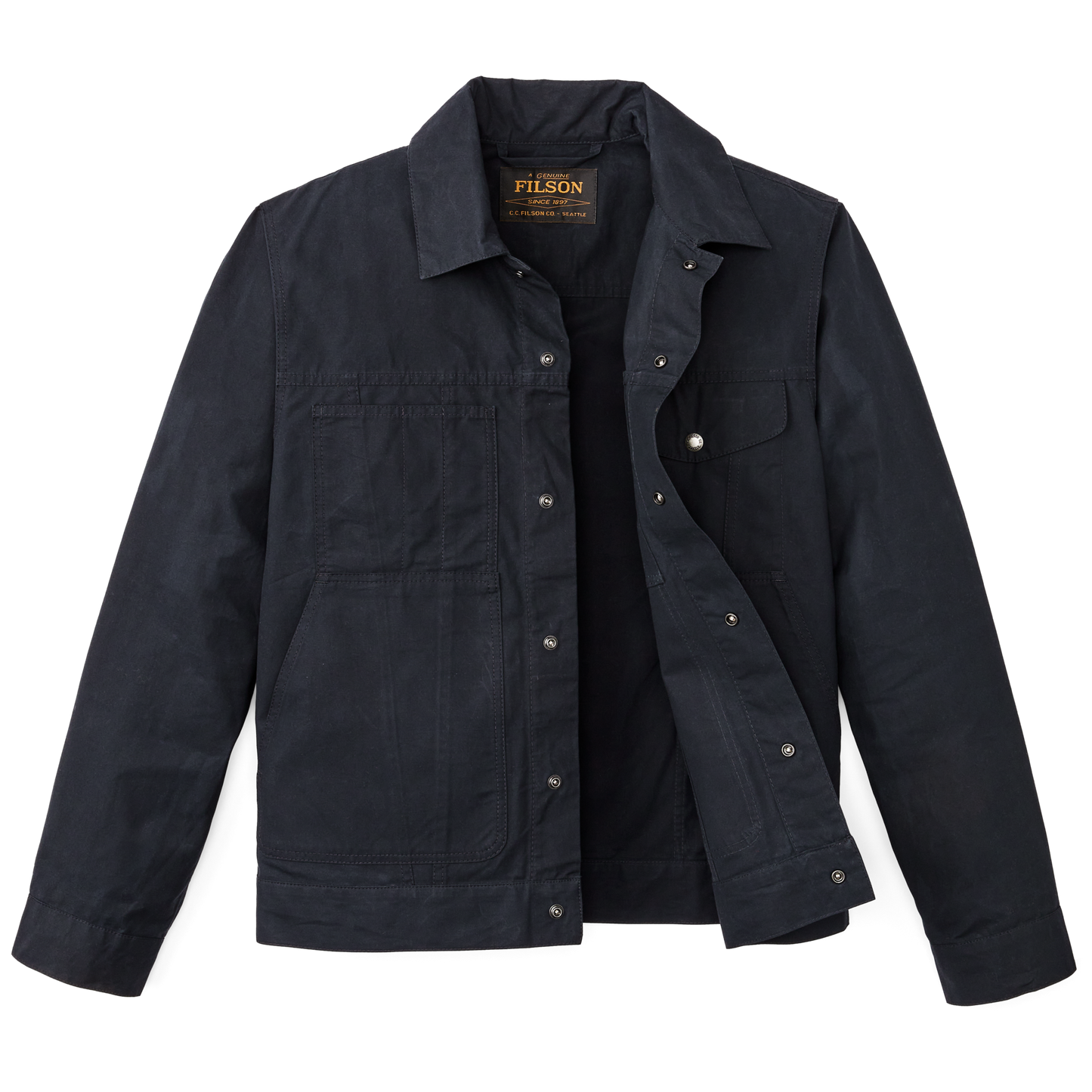 Dry Wax Short Cruiser Jacket - Navy