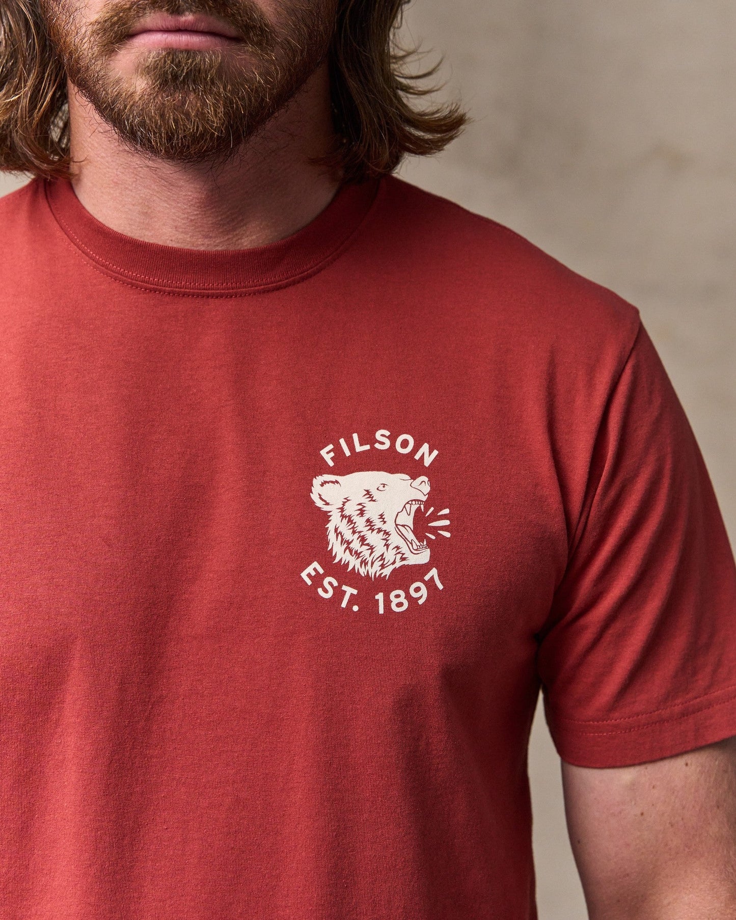 Bear Graphic T-Shirt - Chili Oil