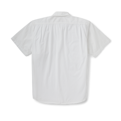 Filson's Washed Short Sleeve Feather Cloth Shirt - White