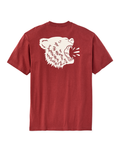 Bear Graphic T-Shirt - Chili Oil