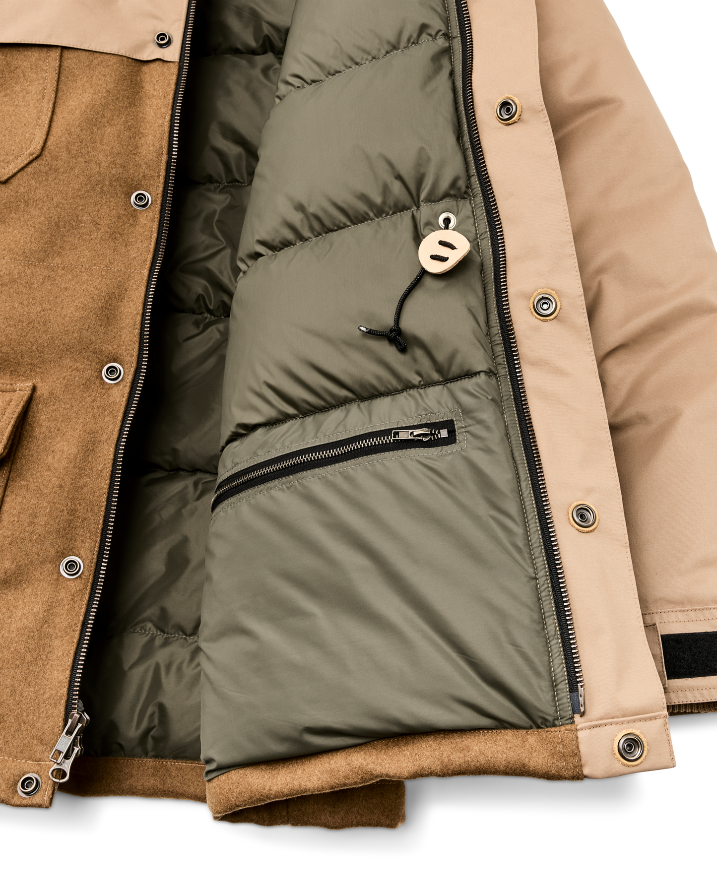 Filson X Crescent Down Works Parka - Dark Tan / Tan