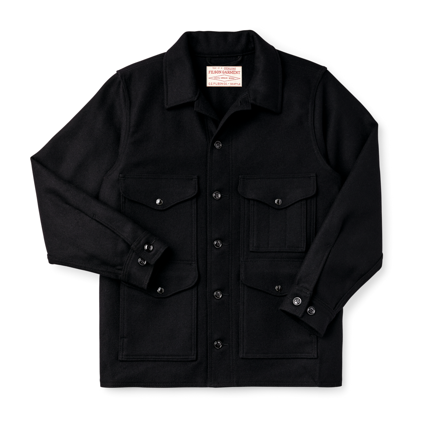 Mackinaw Wool Cruiser Jacket - Dark Navy / Solid