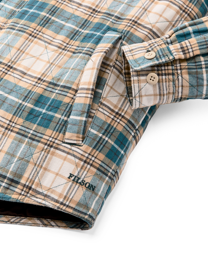 Insulated Flannel Jac-shirt - Teal / Khaki Plaid