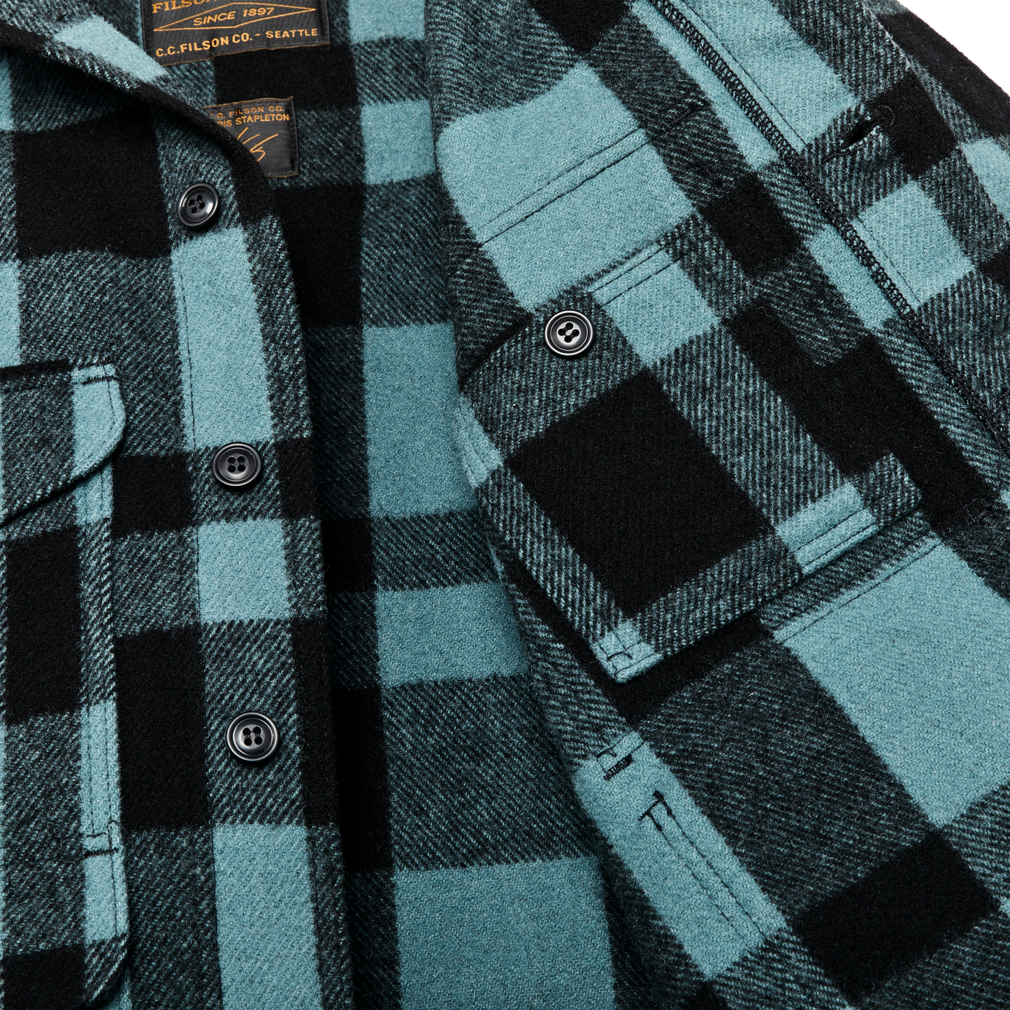 Chris Stapleton Signature Mackinaw Wool Cruiser - Faded Blue / Black Heritage Plaid