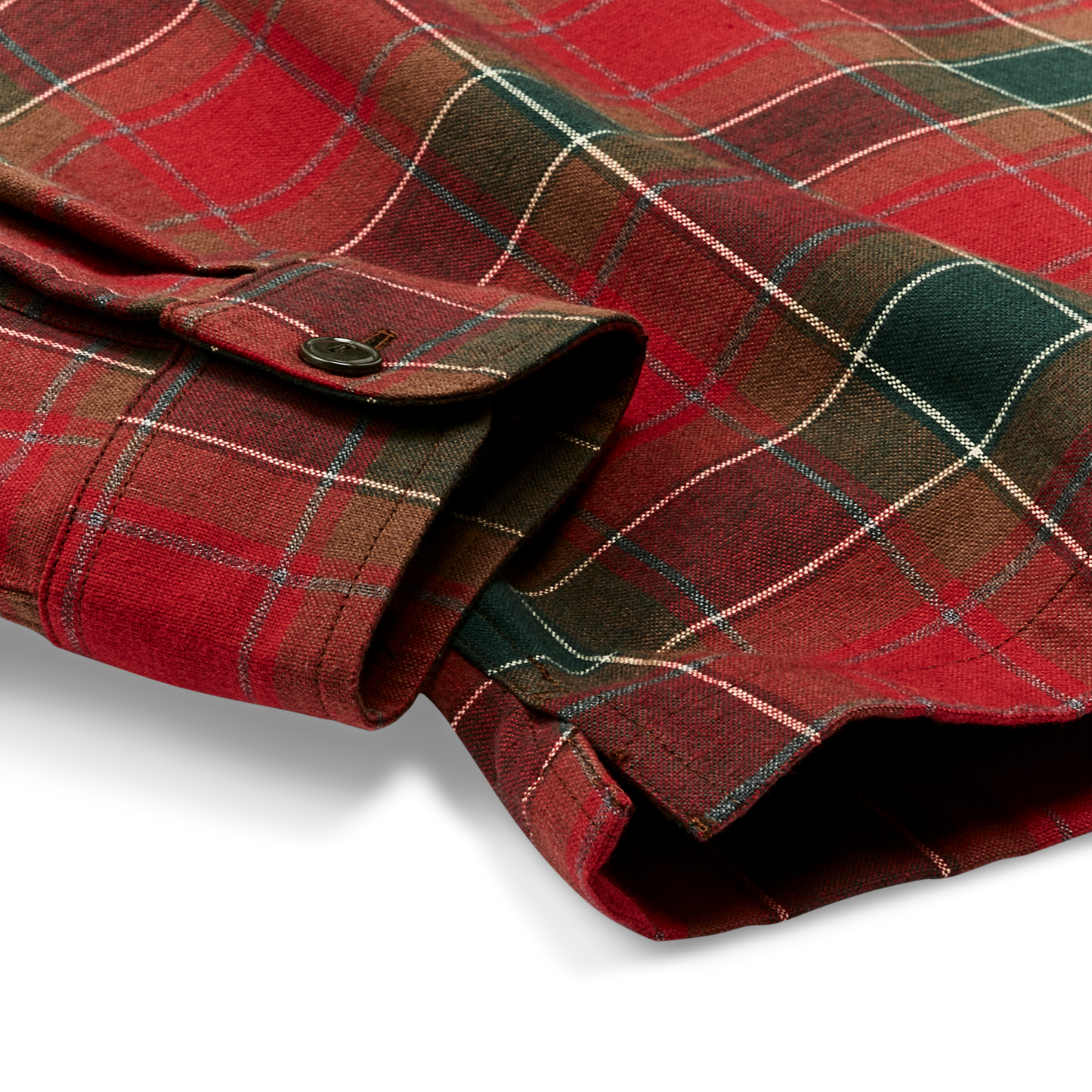 Elk Heights Camp Shirt - Sycamore Green / Red Plaid