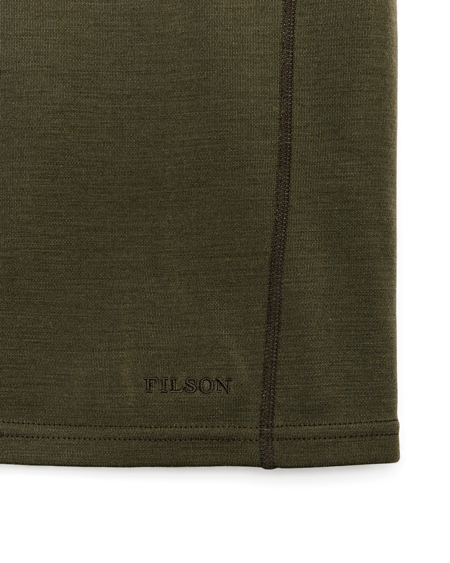 400g Merino Wool Long Sleeve Half-zip - Dark Olive