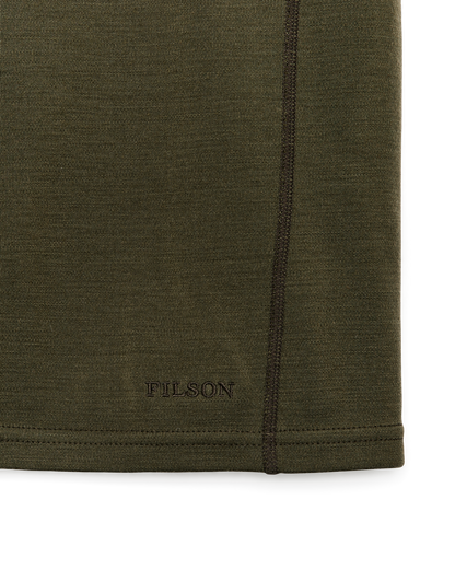 400g Merino Wool Long Sleeve Half-zip - Dark Olive