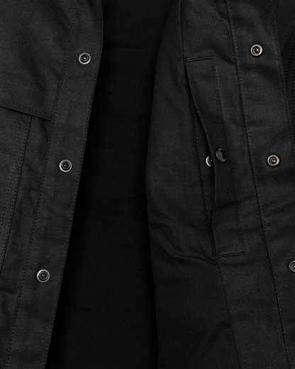 Lined Tin Cloth Cruiser Jacket - Black