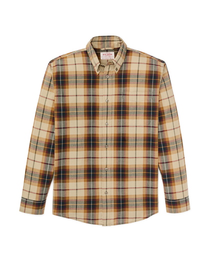 Madras Button-Down Shirt - Tan / Spruce Multicolor
