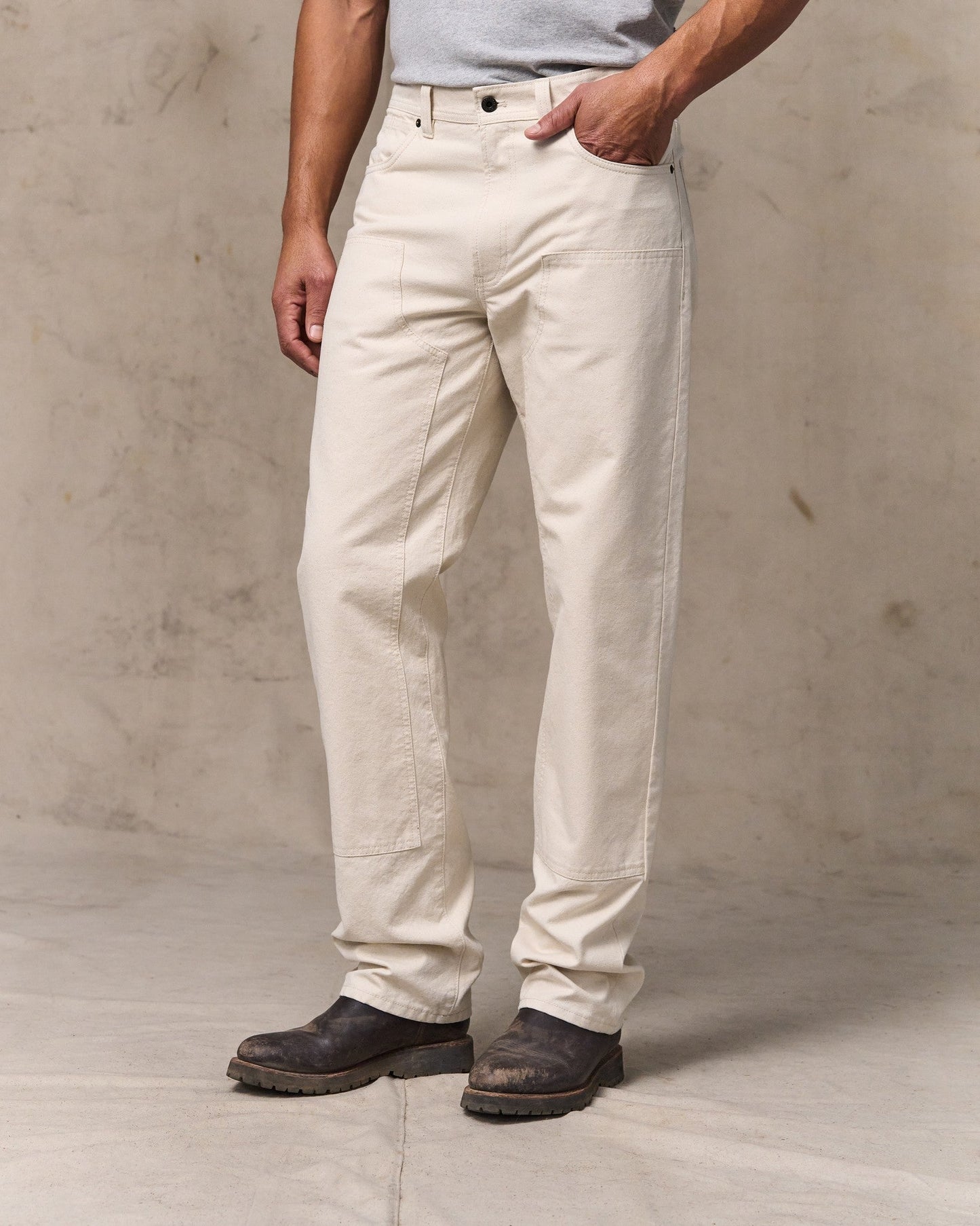 Dry Tin Double Front Pants - Natural Seed