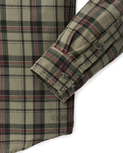 Madras Button-Down Shirt - Olive / Gravel Plaid