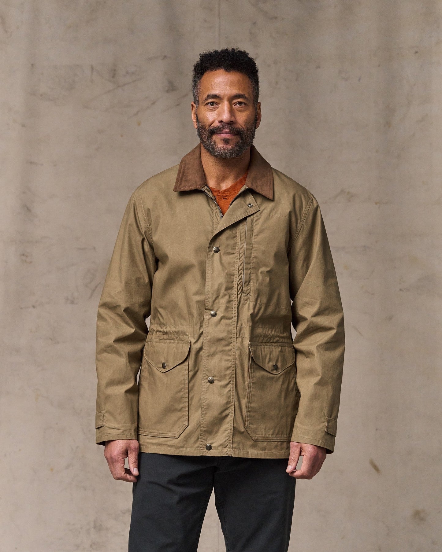 Dry Wax Mile Marker Coat - Dark Beige