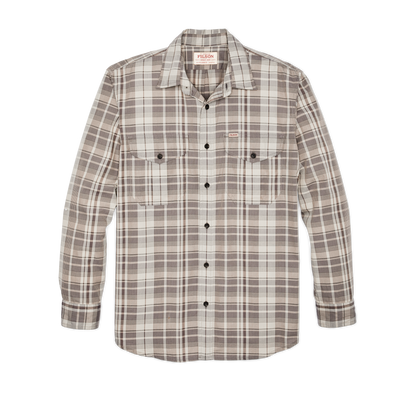 Filson's Washed Feather Cloth Shirt - Light Brown / Natural Plaid