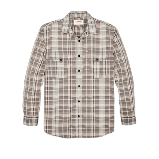Filson's Washed Feather Cloth Shirt - Light Brown / Natural Plaid