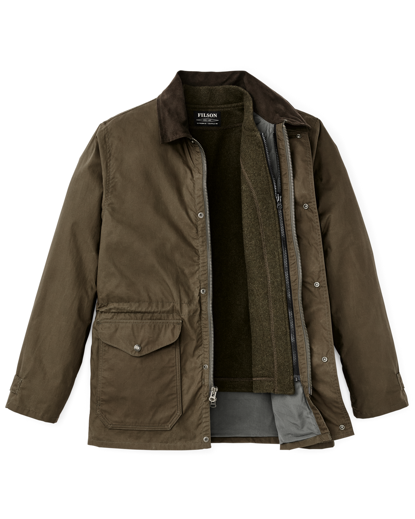Dry Wax Mile Marker Coat - Burnt Olive