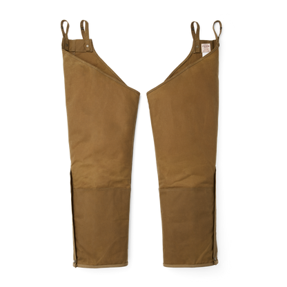 Double Tin Cloth Chaps With Zipper - Dark Tan
