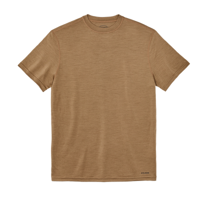 210g Merino Wool Short Sleeve Crewneck T-Shirt - Rugged Tan