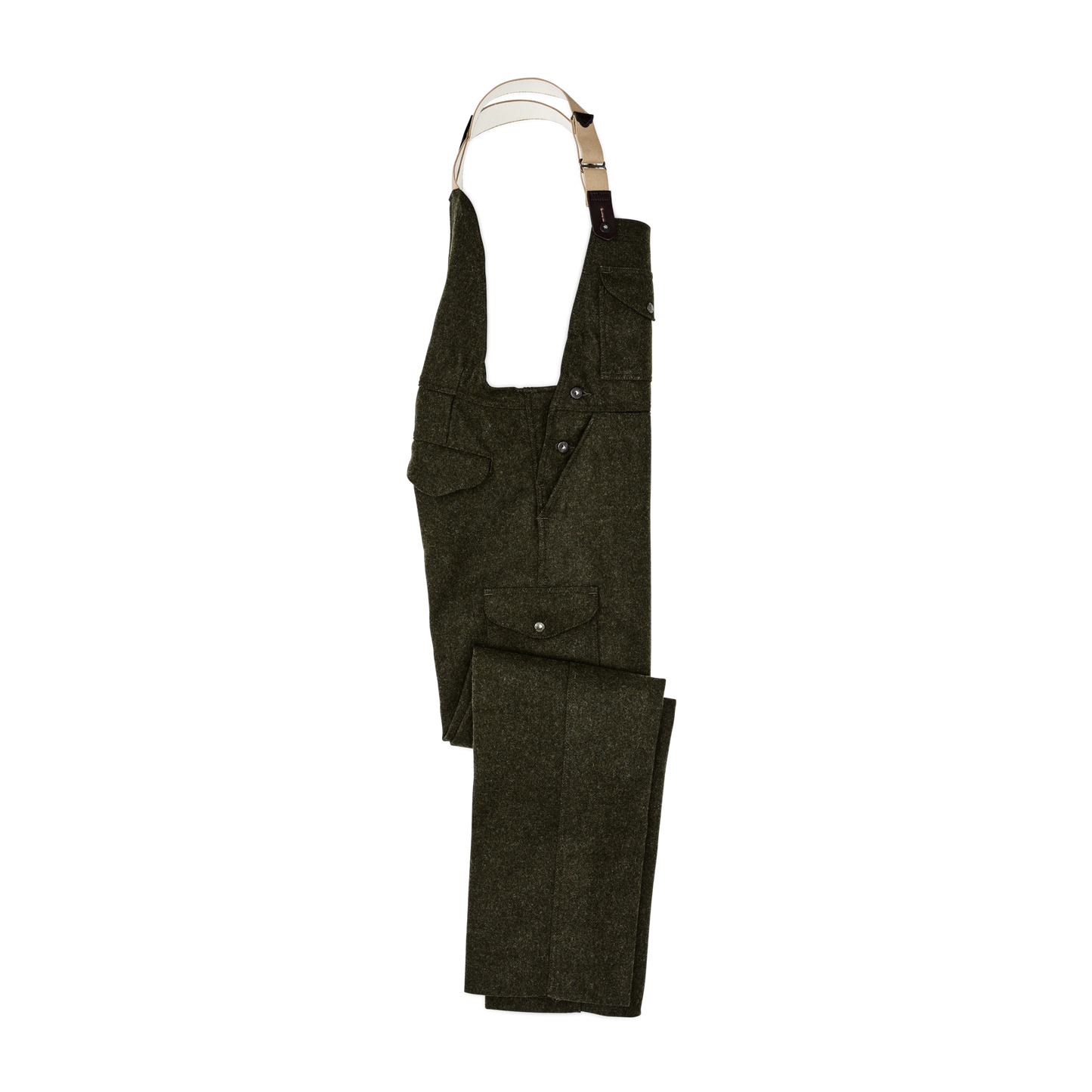 Mackinaw Wool Bibs - Forest Green