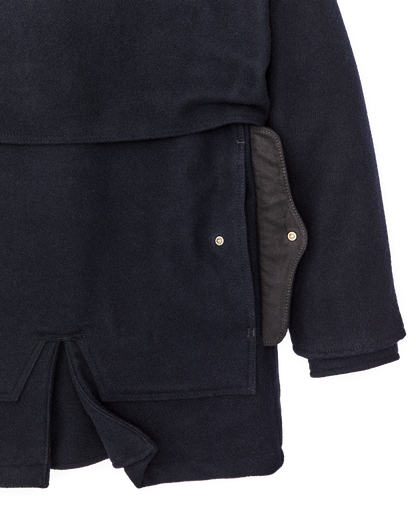 Lined Mackinaw Wool Packer Coat - Dark Navy