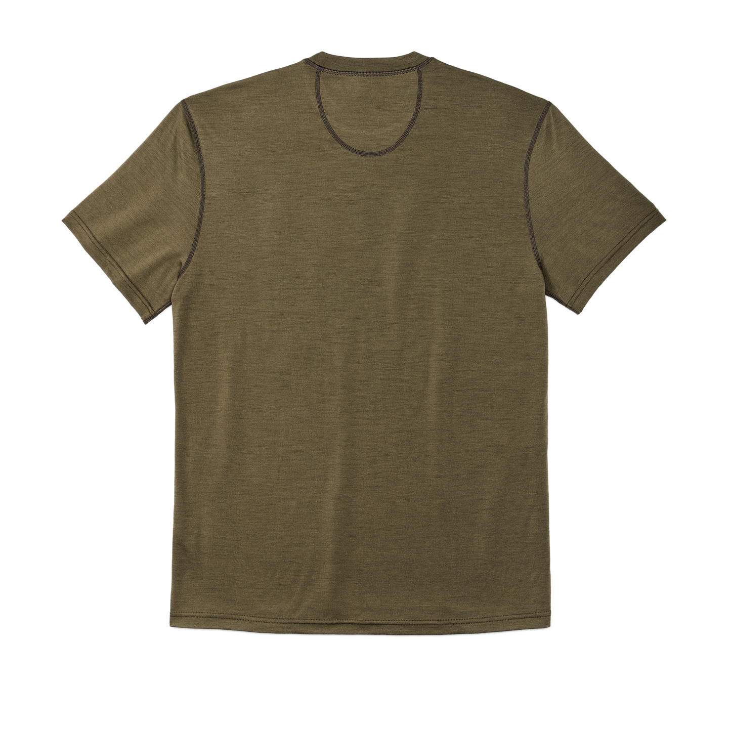 210g Merino Wool Short Sleeve Crewneck T-Shirt - Dark Olive