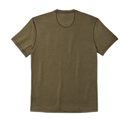 210g Merino Wool Short Sleeve Crewneck T-Shirt - Dark Olive