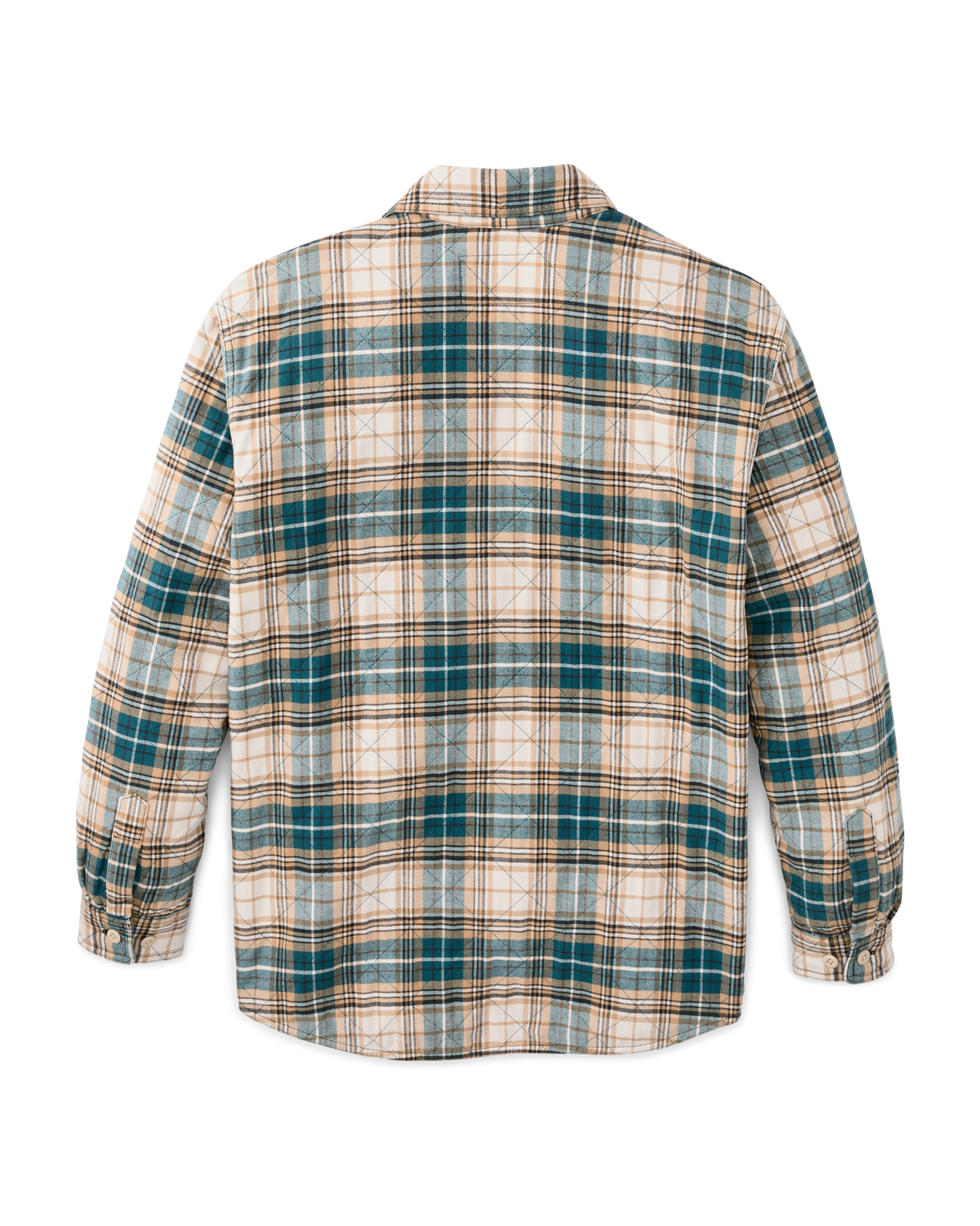 Insulated Flannel Jac-shirt - Teal / Khaki Plaid