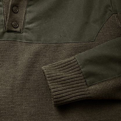 Henley Guide Sweater - Peat Green