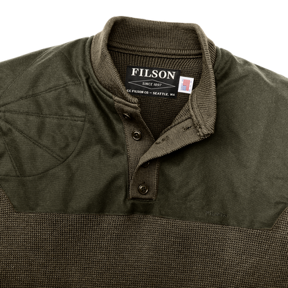 Henley Guide Sweater - Peat Green