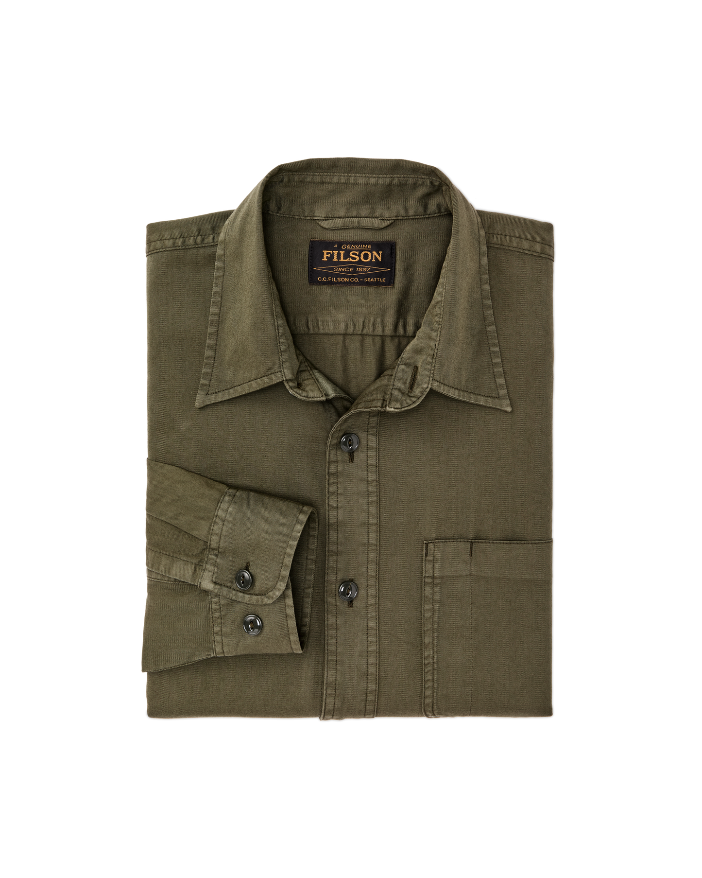 4.5-oz. Twill Shirt - Military Olive