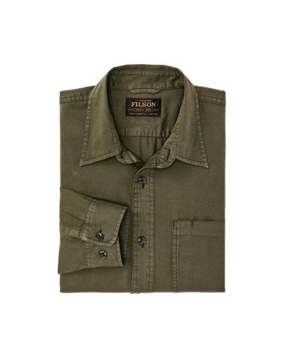 4.5-oz. Twill Shirt - Military Olive
