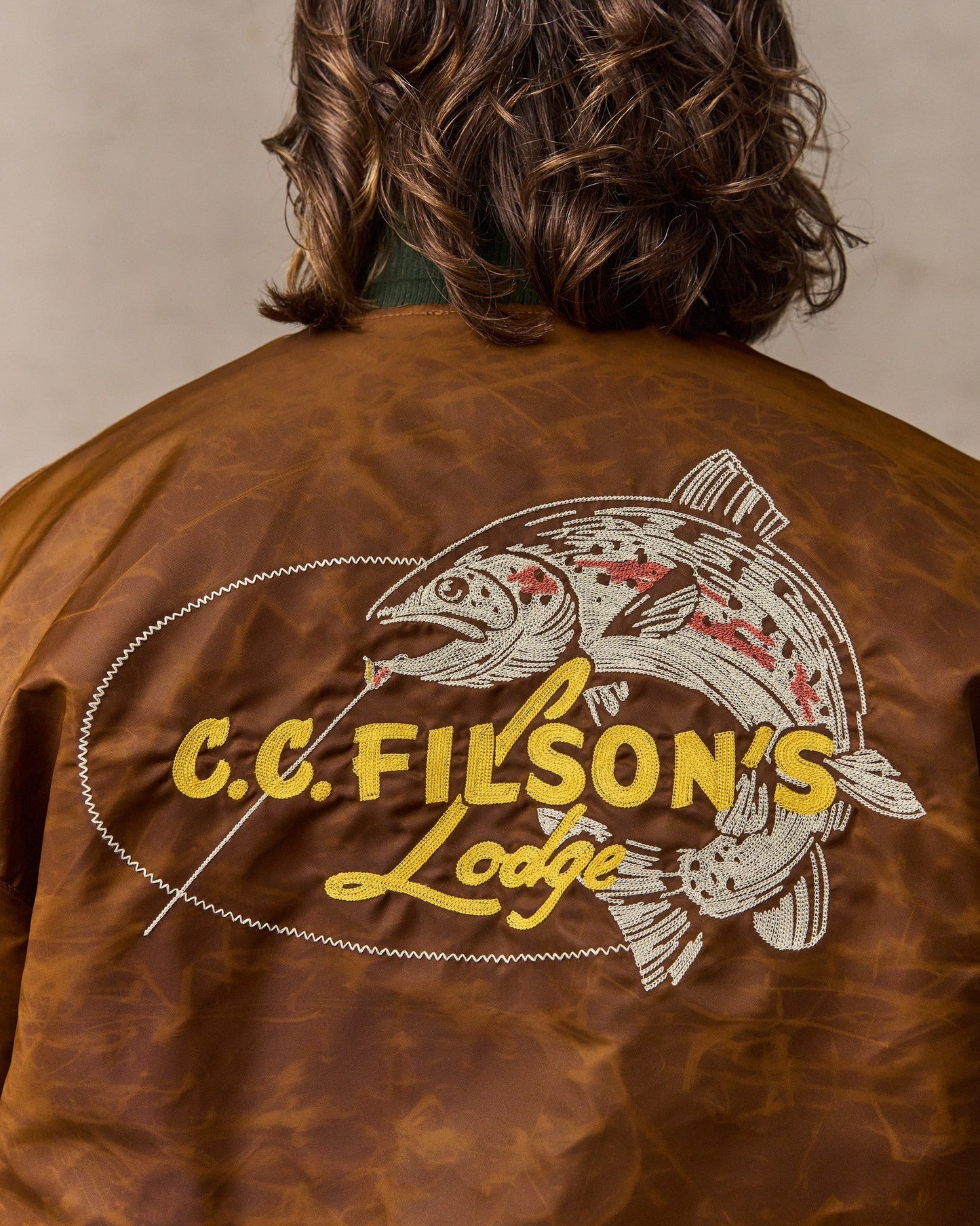 Embroidered Montlake Jacket - Whiskey