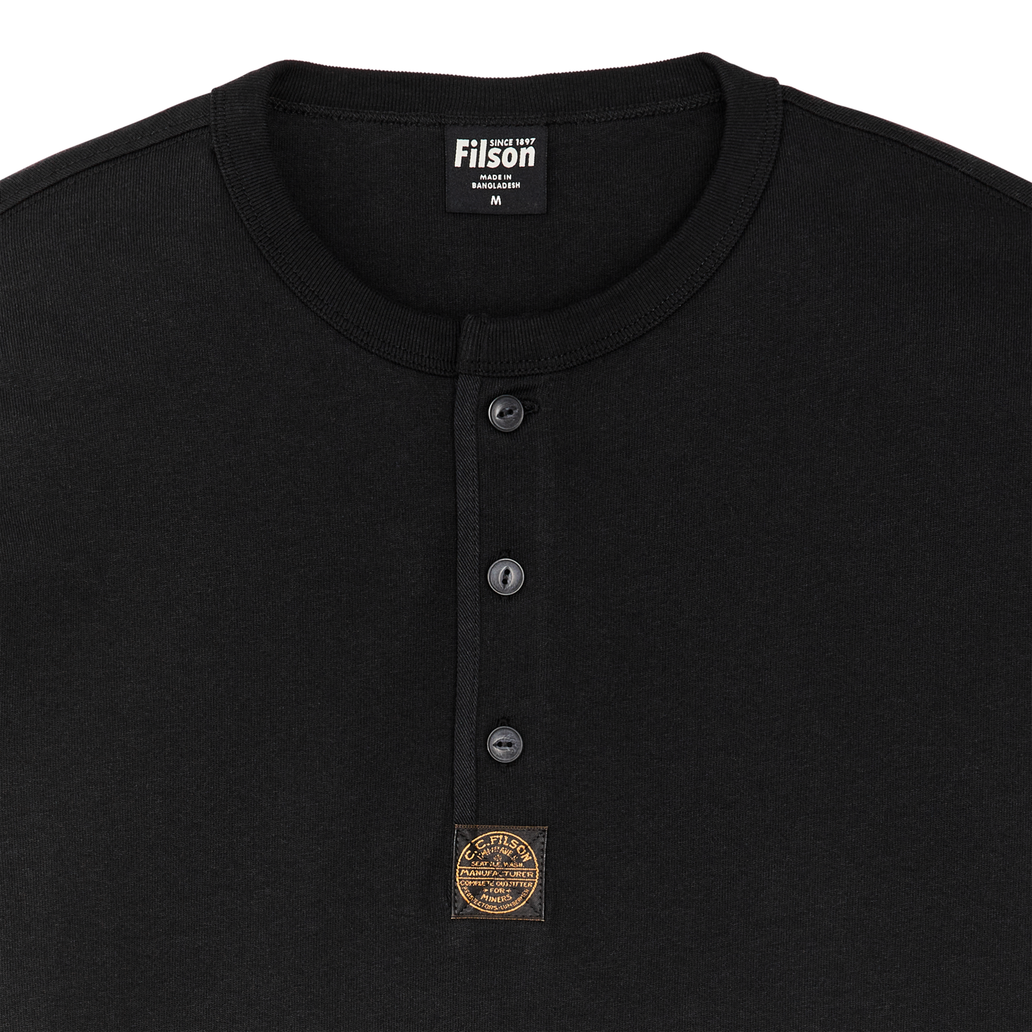 Frontier Henley T-shirt - Black