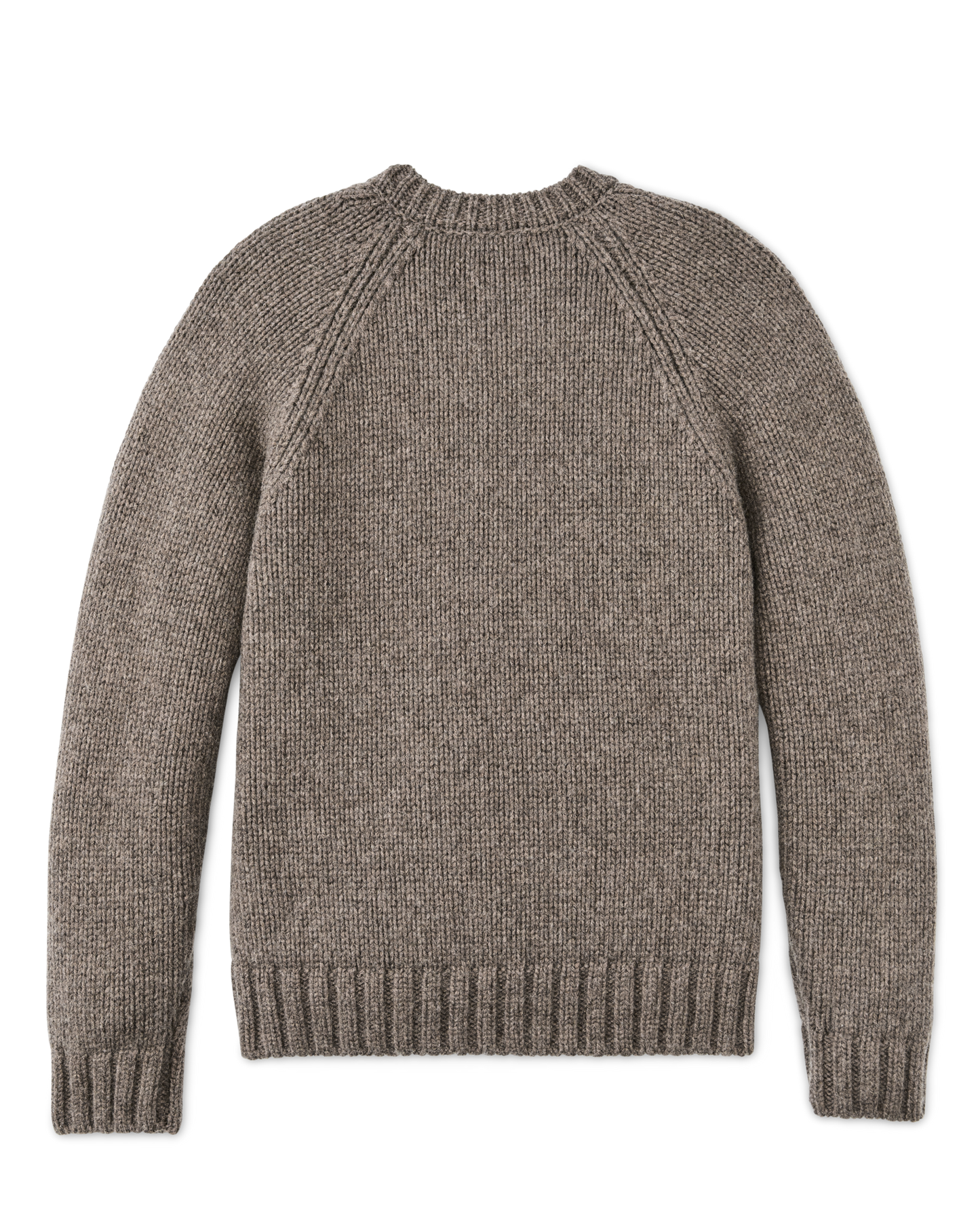 3-gauge Alpaca Blend Sweater - Bark Heather