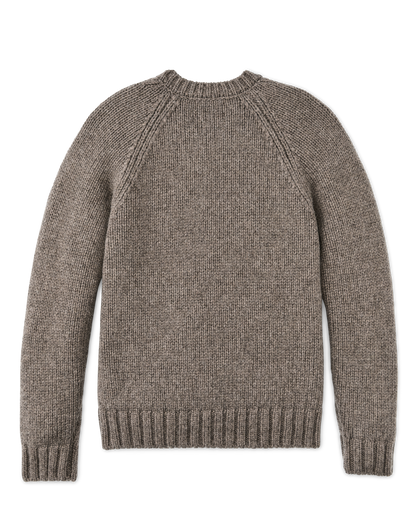 3-gauge Alpaca Blend Sweater - Bark Heather