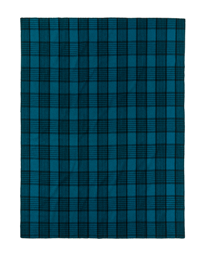 Mackinaw Wool  Blanket - Blue / Black Plaid