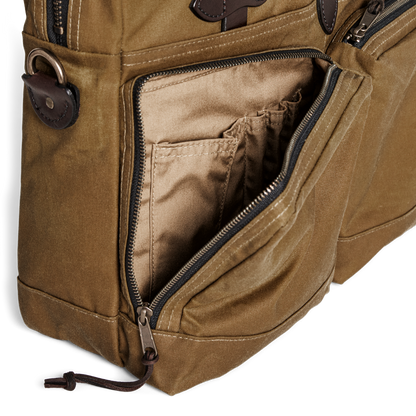 24 Hour Tin Cloth Briefcase - Dark Tan