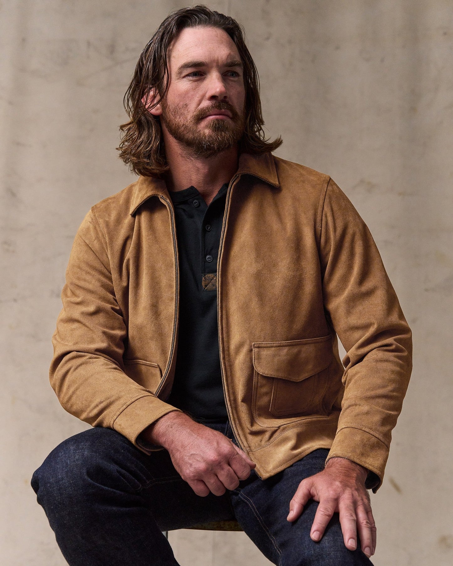 Leather Hadlock Jacket - Saddle Brown