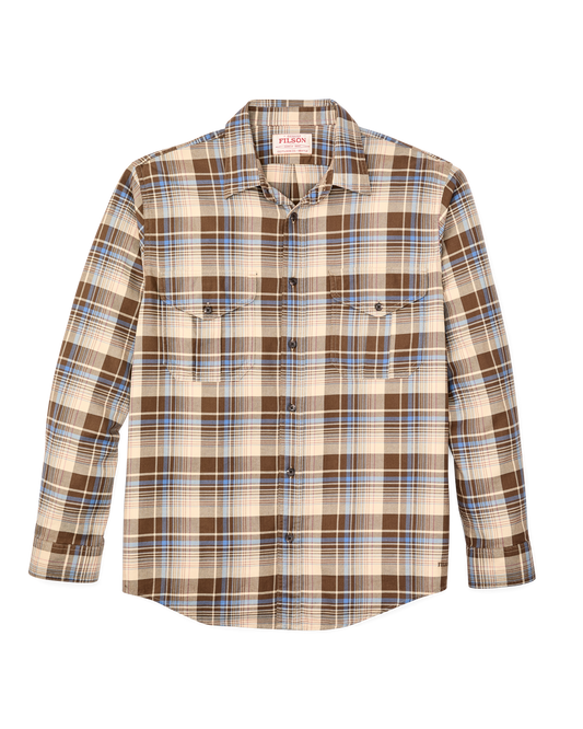 Lightweight Alaskan Guide Shirt - Cream / Blue / Multi Plaid