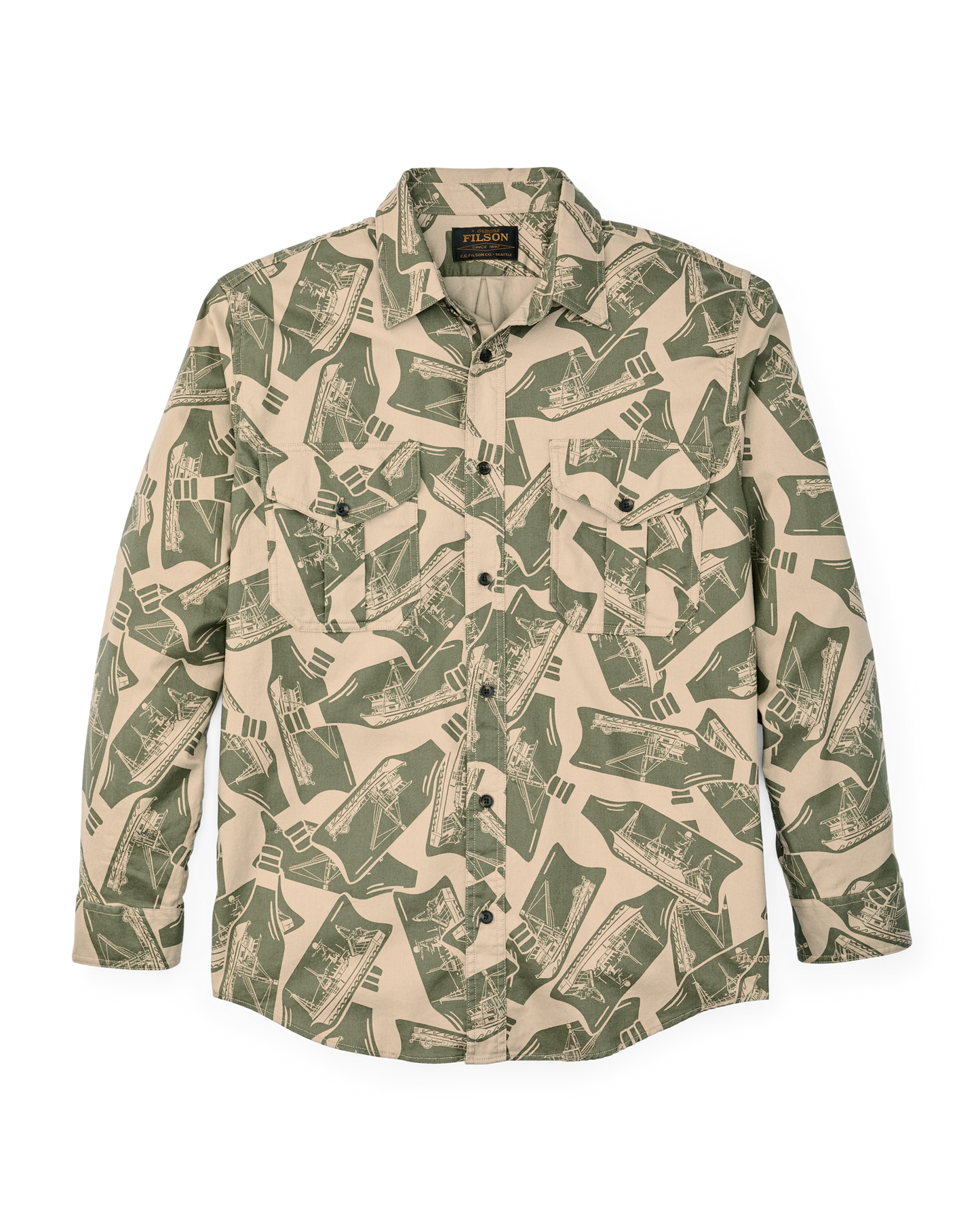 Lightweight Alaskan Guide Shirt - Khaki / Print