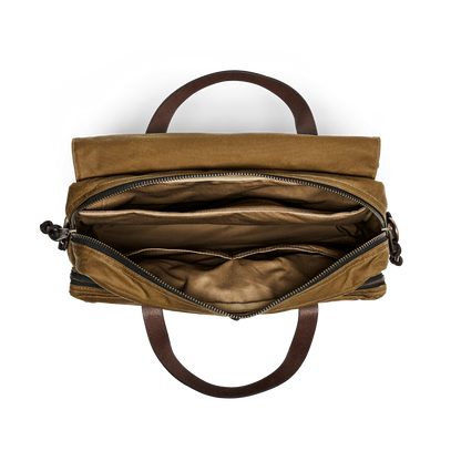 24 Hour Tin Cloth Briefcase - Dark Tan