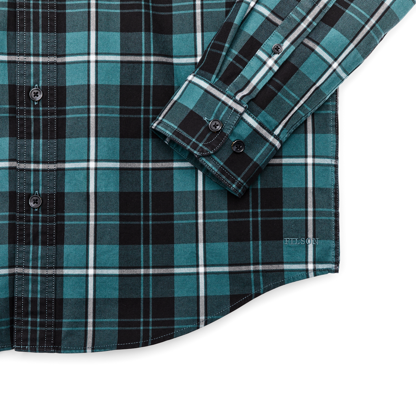 Lightweight Alaskan Guide Shirt - Petrol / Black / White Plaid