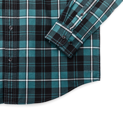 Lightweight Alaskan Guide Shirt - Petrol / Black / White Plaid