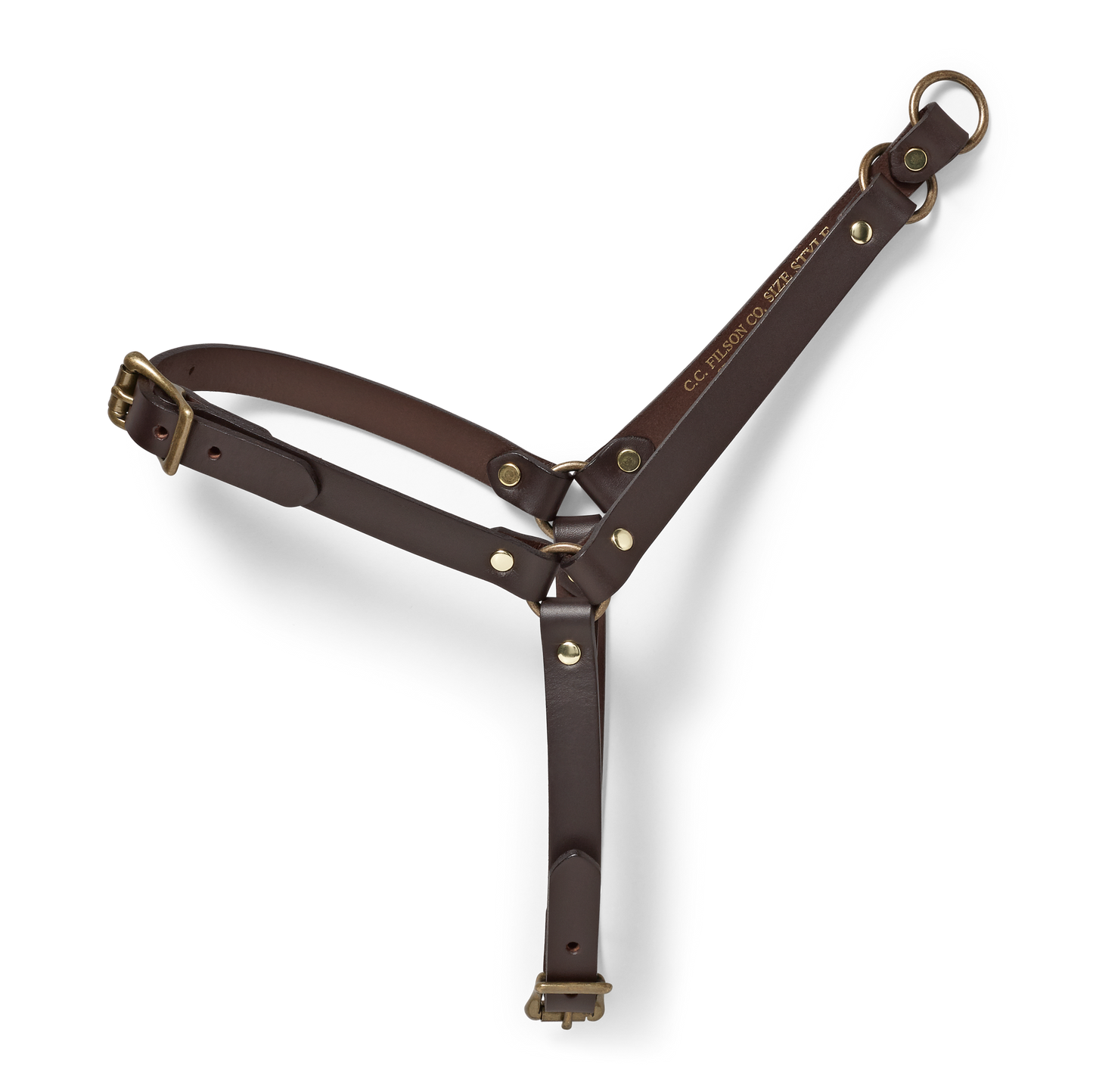 Bridle Leather Dog Harness - Brown