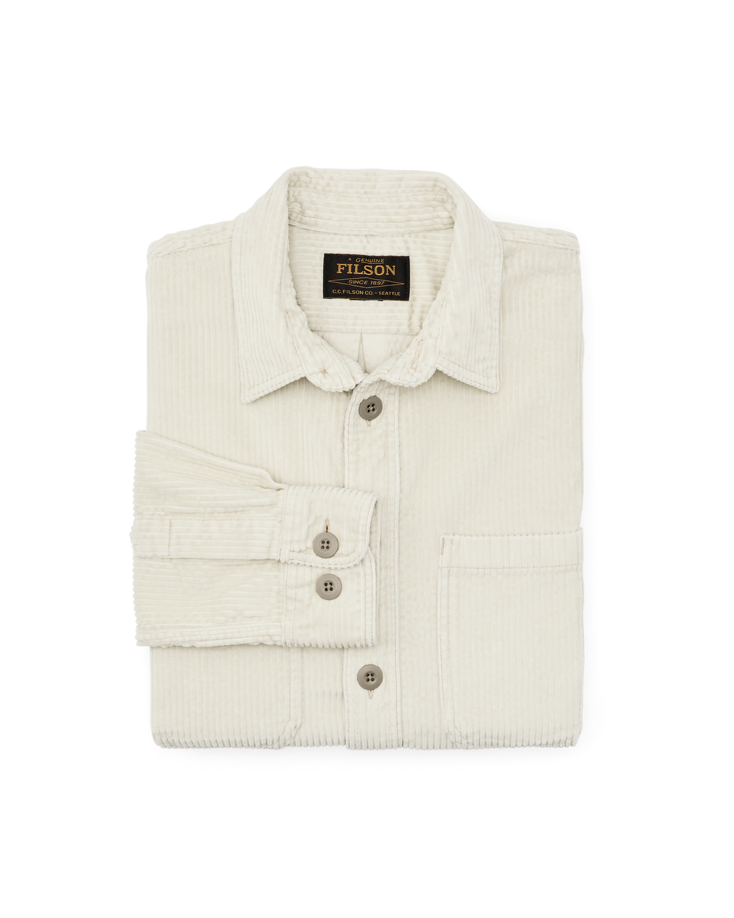 6-wale Corduroy Shirt - Stone